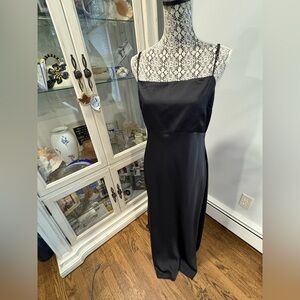 Abercrombie & Fitch Black Satin Backless Dress